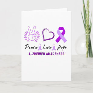 Carte Peace Love Alzheimer Awareness