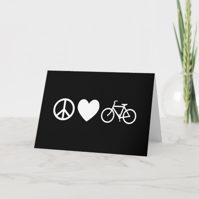 Carte Peace Love and Bicycles (Devant)