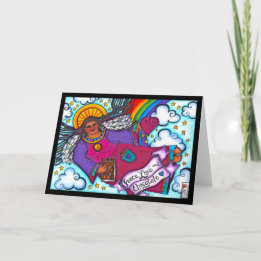 Carte Peace Love and Chocolate Black Angel Card