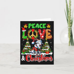 Carte Peace Love And Christmas Adorable Propriétaire De 