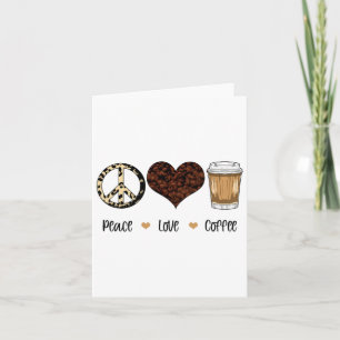 Carte Peace Love Café Automne Automne Saison Automne Tha
