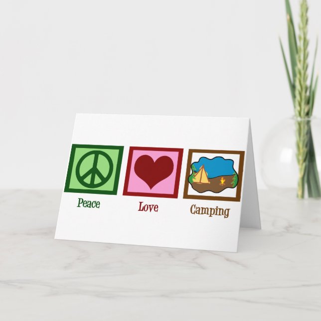 Carte Peace Love Camping (Devant)