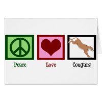 Carte Peace Love Cougars