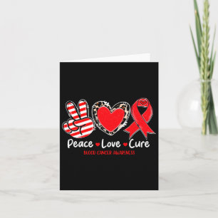 Carte Peace Love Cure Blood Cancer Awareness Support 1