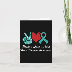 Carte Peace Love Cure Heart Disease Awareness Chd Suppor