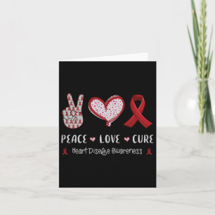 Carte Peace Love Cure Heart Disease Awareness Hommes Fem