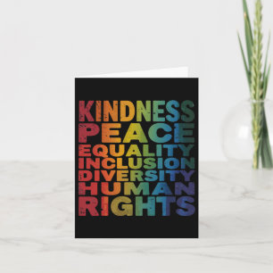 Carte Peace Love Diversité Inclusion Égalité Black Hist