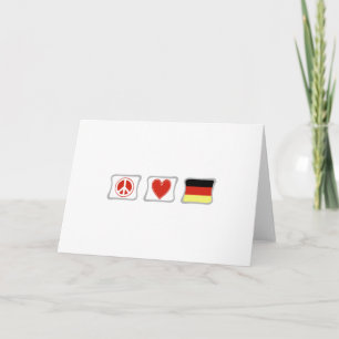 Carte Peace Love Germany Portrait salutation