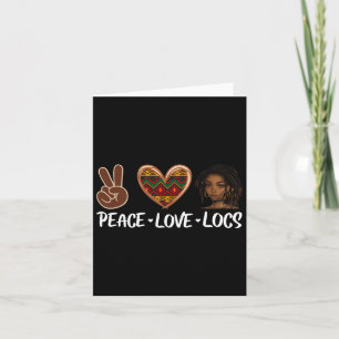 Carte Peace Love Locs Black Melanin Femmes Histoire afri