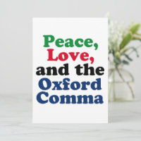 Peace Love Oxford Comma English Grammar Humour