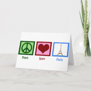 Carte Peace Love Paris