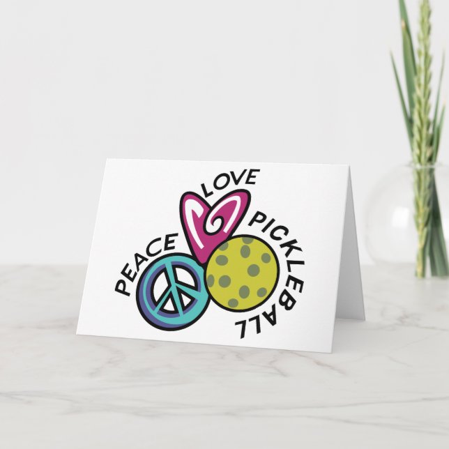 Carte Peace Love Pickleball (Devant)