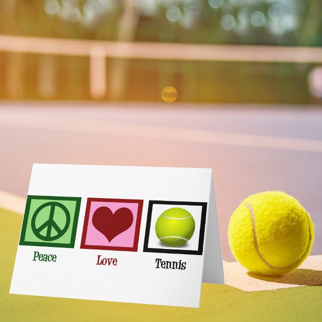 Carte Peace Love Tennis (Créateur téléchargé)