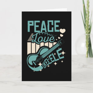 Carte Peace Love Ukulele