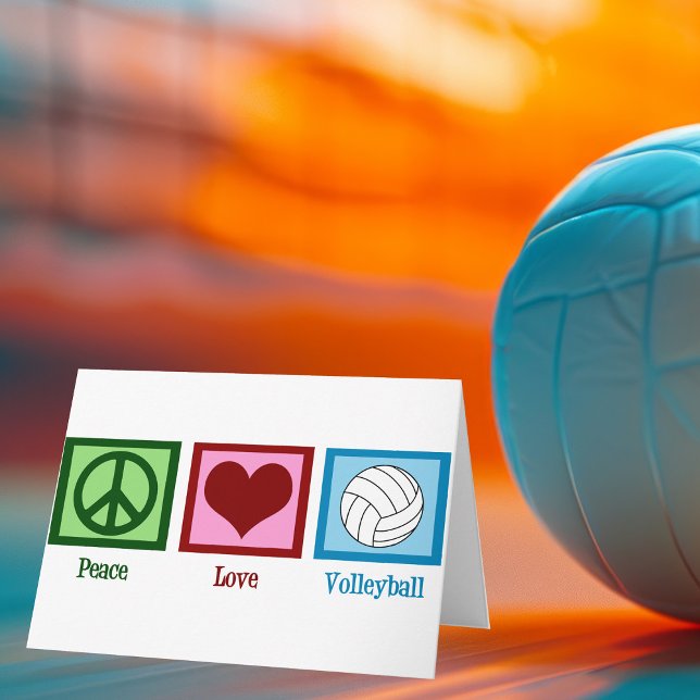 Carte Peace Love Volley (Créateur téléchargé)