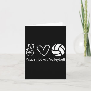 Carte Peace Love Volleyball Joueur Équipe Sport Volleyba