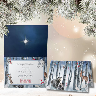 Carte Peace on Earth Forest Animaux in Woods