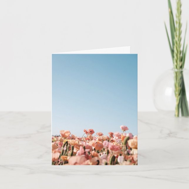 Carte Peach Flowers Folded Greeting Card (Devant)