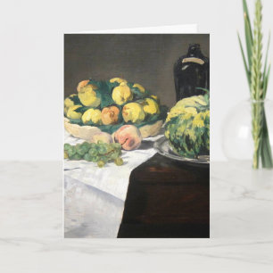Carte Peaches au citron de la vie morte par Manet Impres