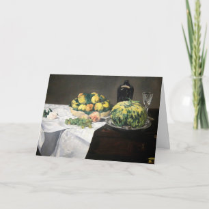Carte Peaches au citron de la vie morte par Manet Impres