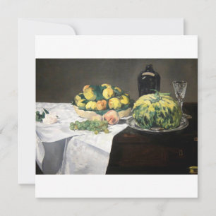 Carte Peaches au citron de la vie morte par Manet Impres