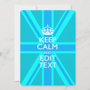 Carte Peacock Aqua Gardez Le Calme Et Votre Texte Union 