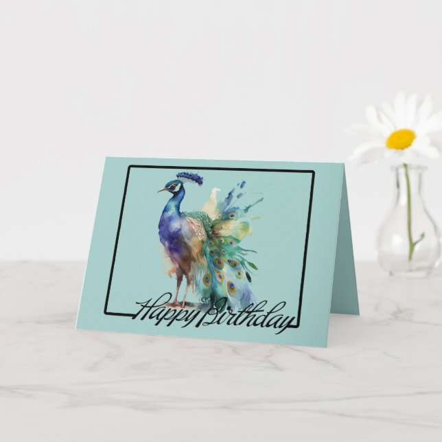 Carte Peacock d'anniversaire de la Monnaie (Petite plante)
