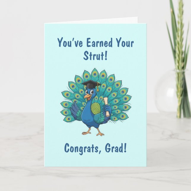 Carte Peacock Graduation Card (Devant)