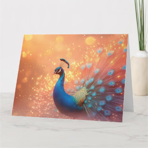 Carte Peacock Majestic avec Plumage Vibrant