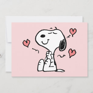 Carte Peanuts Cœurs de Snoopy