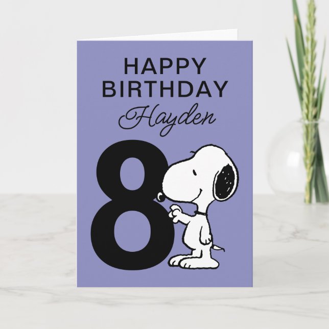 Carte PEANUTS | Snoopy Joyeux Anniversaire (Devant)