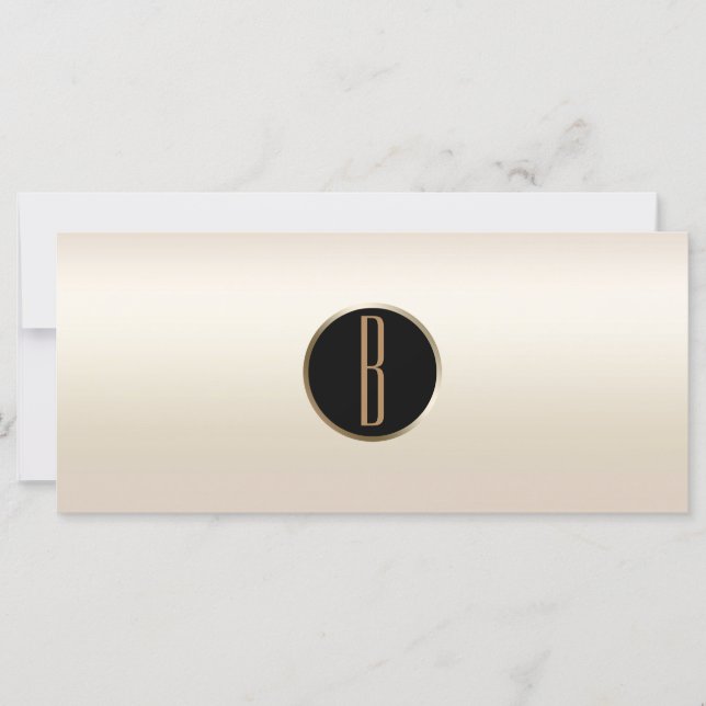 Carte Pearl Shimmer Gold Glam Monogramme Certificat cade (Devant)