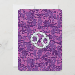 Carte Pearle comme cancer Zodiac Connexion Camo numériqu