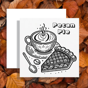Carte Pecan Pie et Café   Couleur