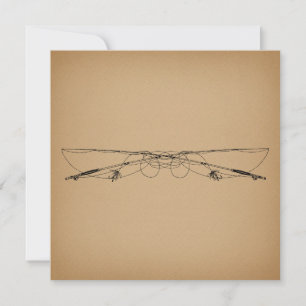 Carte Pêche à la mouche Poteaux de pêche d'antiquités Vi