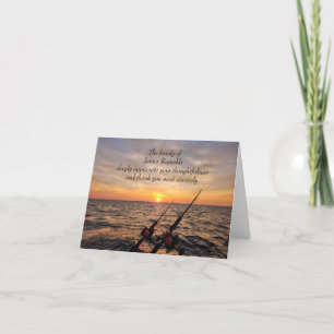 Carte Pêche À Sunrise Sympathy Merci