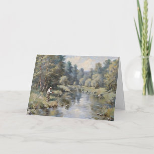 Carte Pêche à thème vierge personnalisable