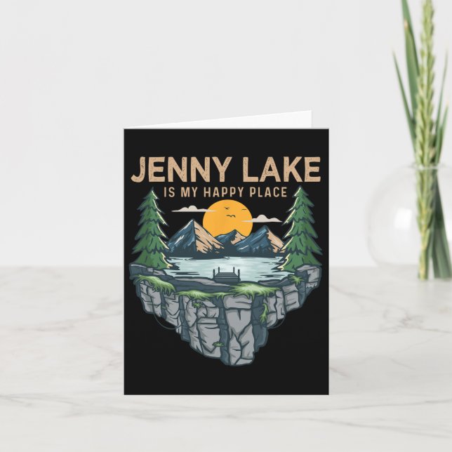 Carte Pêche Bateau Camping - My Happy Place Jenny Lak (Devant)
