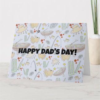 Carte Pêche et cricket pour la Fête des pères