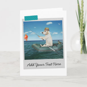 Carte Pêche Jaune Labrador Retriever Chien