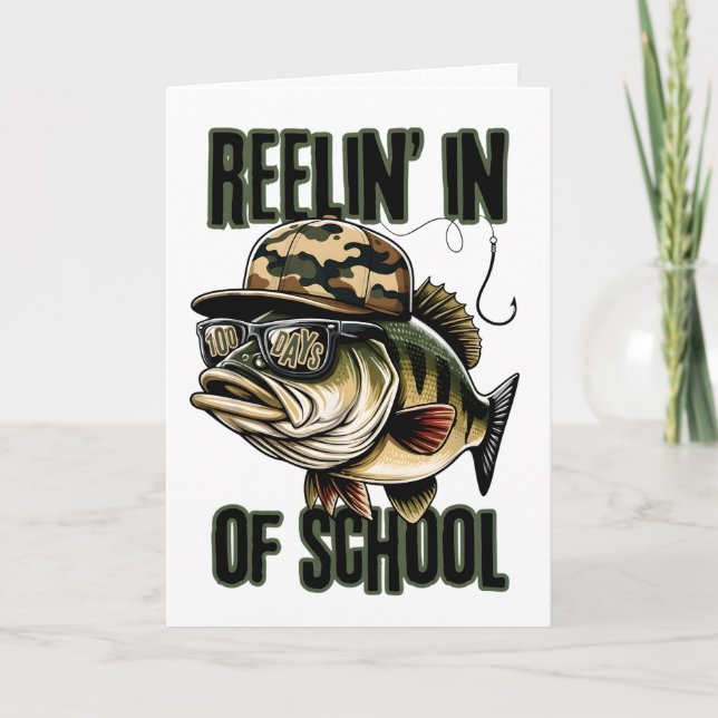 Carte Pêcher 100 jours d'école à la pêche (Devant)