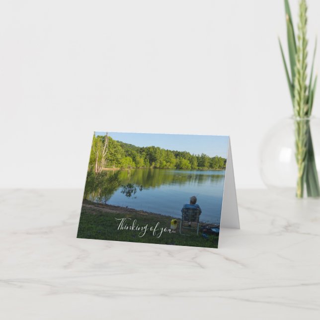 Carte Pêcher Le Matin En Pensant À Vous (Devant)