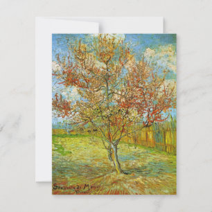 Carte Pêcher rose en fleurs par Vincent van Gogh