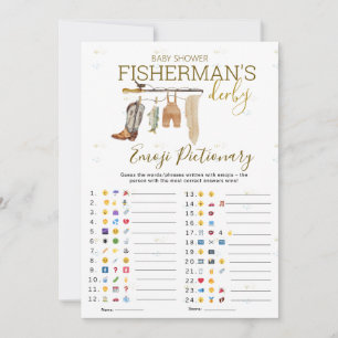 Carte Pêcheur Derby Baby shower Emoji Pictionary Jeu