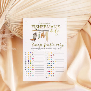 Carte Pêcheur Derby Baby shower Emoji Pictionary Jeu