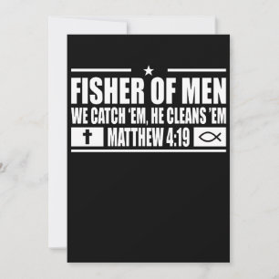 Carte Pêcheur d'hommes chrétien Jésus Matt Cadeau religi