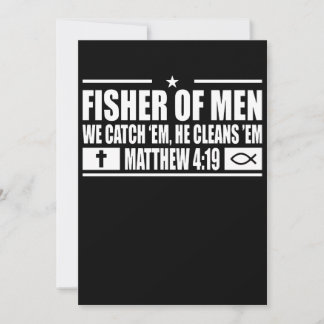 Carte Pêcheur d'hommes chrétien Jésus Matt Cadeau religi