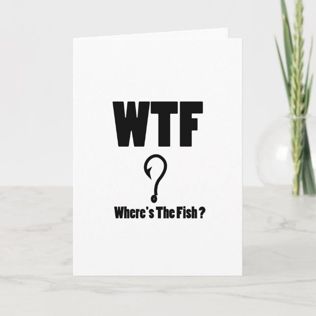 Carte Pêcheur où est le poisson drôle Pêche papa cadeaux (Devant)