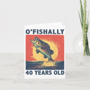 Carte Pêcheur poisson 40 ans 1985 Pêcheur 40e