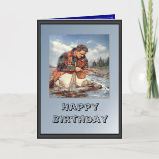 Carte Pêcheur sur la rivière